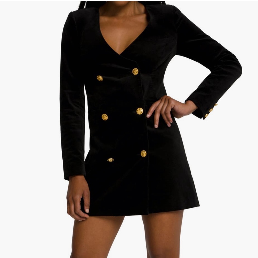 Good American Boss Blazer Long Sleeve Minidress